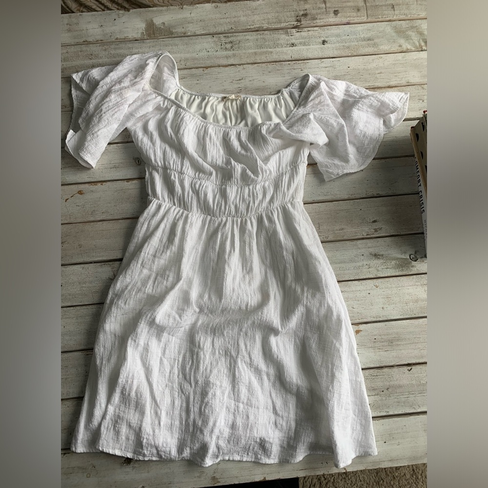 Altar’d State, white flowy, cotton dress, size large